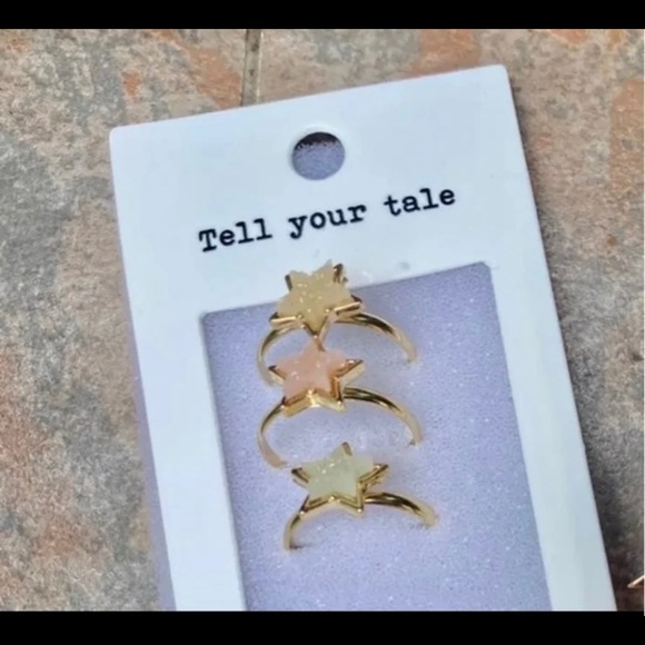 Stars earring and ring set - Picture 2 of 4